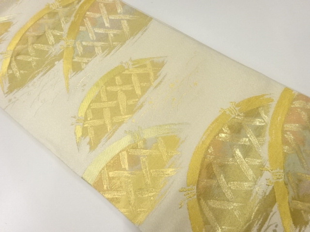 リサイクル　光悦垣模様織出し袋帯